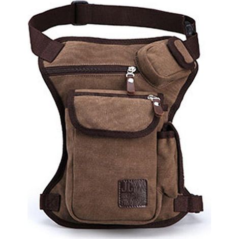 Beintasche Motorrad Canvas Vintage Herren Damen Hüfttasche Oberschenkeltasche (1/5)