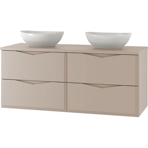 Waschtisch 120 cm inkl. Waschbecken in Beige DORIDA-140 (1/5)