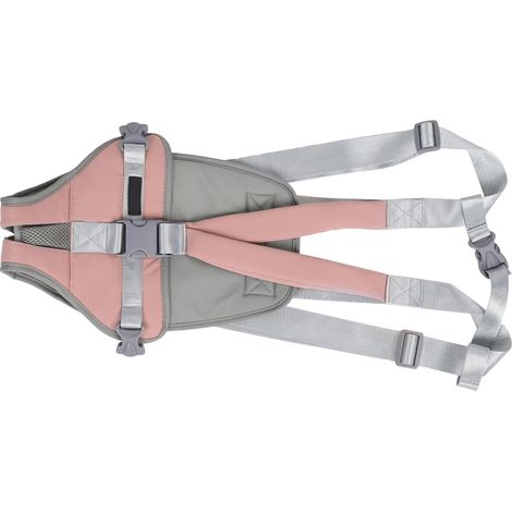 Sac à dos pour animaux de compagnie (chat/chien) avec porte-bagages ventral pour voyages, randonnées et camping - Rose - Taille M (1/5)