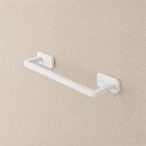 Exagonshop Porta asciugamani 45 cm acciaio inox bianco cubik