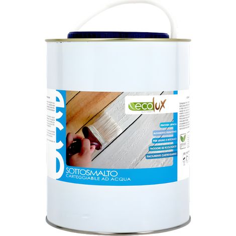 Ecolux sottosmalto acrilico fondo riempitivo legno bianco formato 2.5 lt - confezione 1