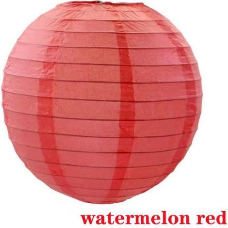 Lanterne - Papier - 10 cm - Rouge Pastèque - Décoration Intérieure - Mariage - Unité