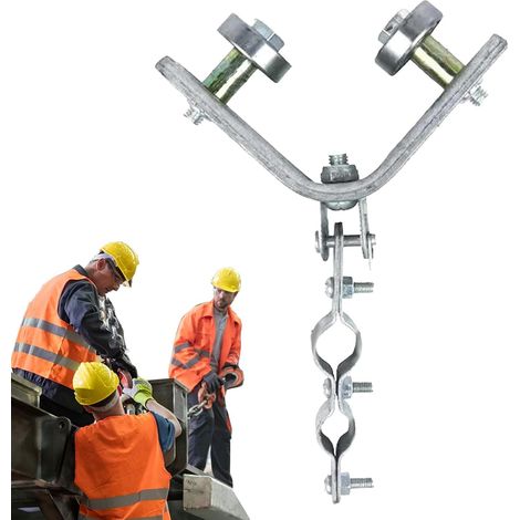 Poulie de Suspension pour Grue Poulie pour Câble de Grue Adaptée aux Outil Industriel Robust, Équipement de Traction Stable pour Usine et Chantier de Construction (1/5)