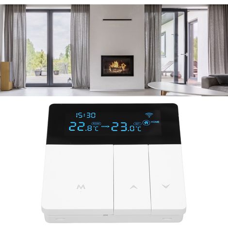 Thermostat intelligent avec application de contrôle à distance pour chauffe-eau mural, compatible avec les chaudières AC90V-240V 3A et Wi-Fi. (1/5)