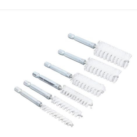 6 brosses de nettoyage pour trous internes de tailles différentes, brosses de nettoyage à paires torsadées avec manches hexagonaux de 1/4 de pouce (1/5)