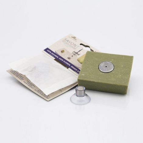 Porte-Savon Magnétique pour Savon Solide et Shampoing, Fixation Ventouse sans Perçage, Ø 34 mm - PANGIVO (1/3)
