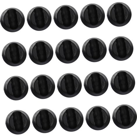 de 20 protections noires en plastique pour pieds de chaise (1/5)