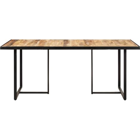 Maison Exclusive - Esstisch 160 cm Raues Mangoholz (1/5)