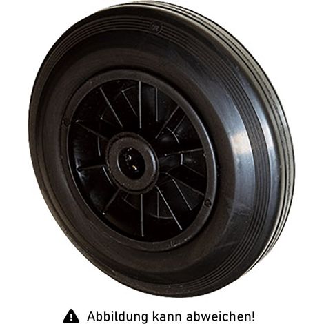 Rollcart Vollgummi-Rolle Ø80x30mm in schwarz 50kg Tragkraft