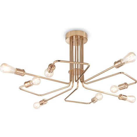 Ideal Lux Triumph - Plafonnier à 8 bras multiples, laiton antique (1/2)
