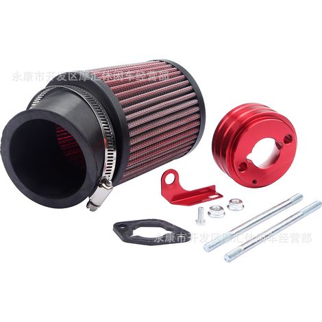 Mini go-kart compatible GX160 Predator 212cc 6.5 air filter intake kit (red) (1/3)