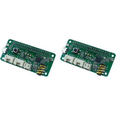 Der 2X ReSpeaker, ein Dual-Mikrofon-Erweiterungsmodul für Raspberry Pi 4B, und das Dual-Mikrofon-Sprachmodul für Raspberry Pi Zero 3B.