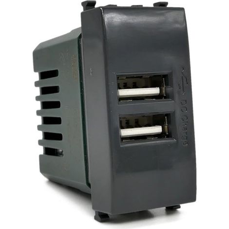 Frutti compatibili vimar plana Interruttori prese pulsanti nero antracite USB Doppio