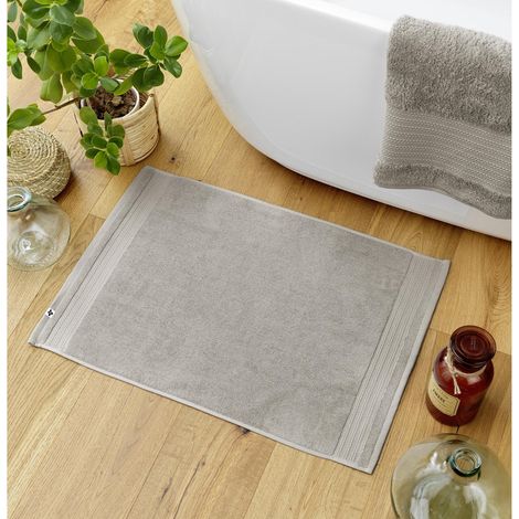 Tapis de bain 50 x 70 cm coton 600 gr Garance argile Taupe (1/4)