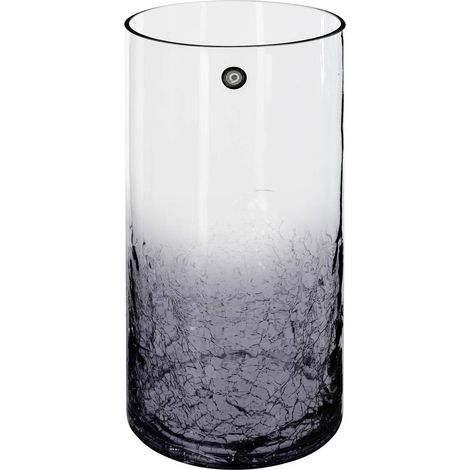 Zylindervase Craquelé-Glas H30cm - Geräuchert