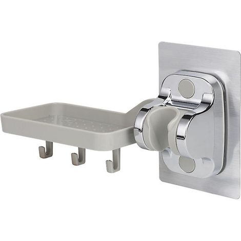 BEBUSINGOTO Handbrausehalter ohne Bohren, starker Kleber, Handbrause mit verstellbarem Winkel (multifunktional)