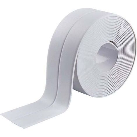 Rollen wasserdichtes Dichtungsband, selbstklebendes Dichtungsband für Toiletten und Badewannen (weiß, 3,2 m x 3,8 cm) (1/4)