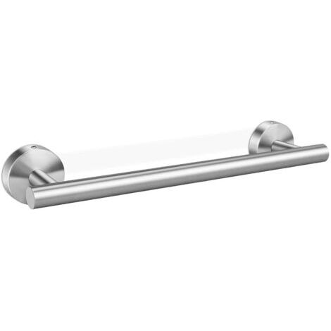 Porte Serviette, Salle de Bain Support Acier INOX Porte-Serviette pour Serviette, Serviette de Bain 30cm, Argent (1/5)