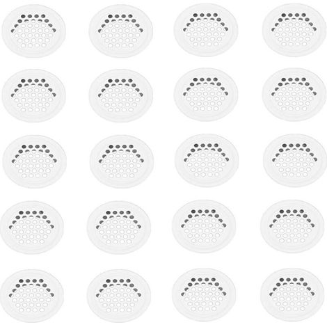 Juego de 20 rejillas de ventilación redondas de acero inoxidable de 35 mm para muebles de cocina -Crezuo