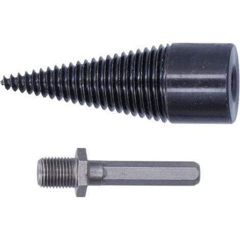 Accessoire pour fendeur de bûchesForet pour fendeuse à Bois, vis à fendre, Outils de quincaillerie en Acier à Grande Vitesse 32 mm pour fendre Le Bois (1/4)