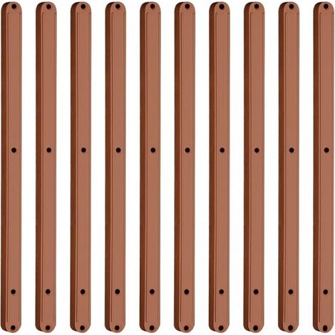 Lot de 5 paires de glissières de tiroir en plastique pour tiroir - 298 mm - Marron (1/5)