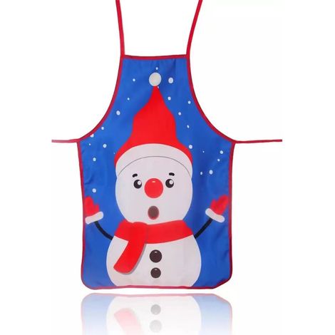 1 pcs tablier de Noël Snowman Santa Rendeer Cartoon Kitchen tablier (style 3) (1/2)