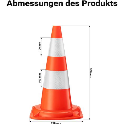 Wiltec Verkehrskegel 50 Cm – 4er Set Mit Reflektorstreifen – Robustes PVC Für Baustellen & Absicherungen Wiltec Verkehrskegel 50 Cm – 4er Set Mit Reflektorstreifen – Robustes PVC Für Baustellen & Absicherungen