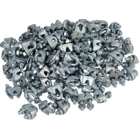 Serre-câble DIN 741 en forme de U 3 MM/M 4 acier galvanisé 100 pièces