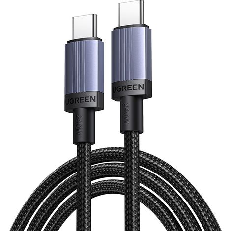 Cable USB-C PD de 100 W y 5 A, 3 m - Negro (1/3)