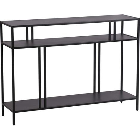 Mesa consola de metal 78 x 110 x 30 cm negro 030008582