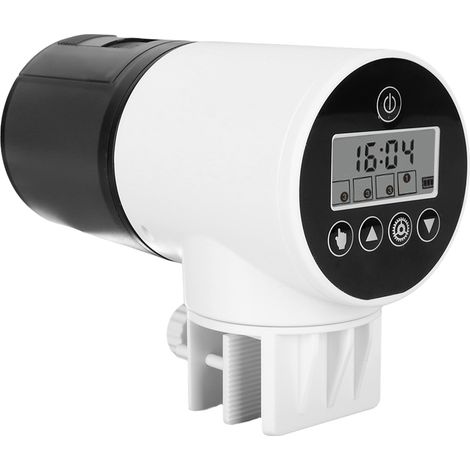 Distributeur automatique de nourriture pour poissons, étanche, réglable, intelligent et silencieux, avec minuterie, idéal pour les vacances et les week-ends. (1/5)