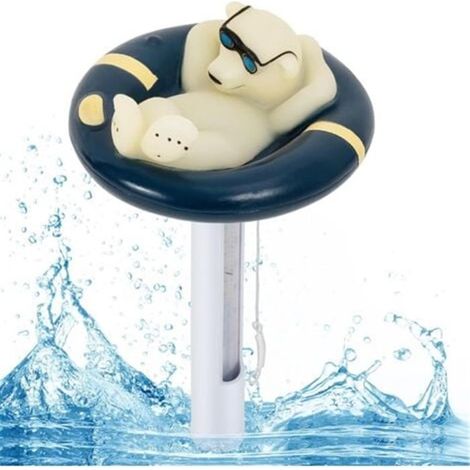 Thermomètre de piscine - KZQ - Ours polaire - 7 pouces - Plastique ABS - Flottant et décoratif (1/4)