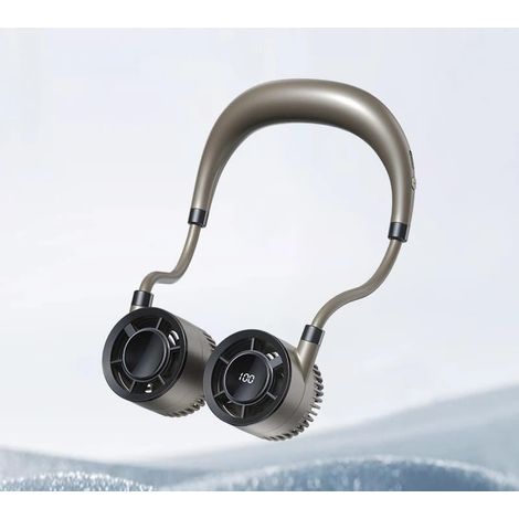 Ventilateur de Cou Neck Fan s, Batterie 1500mAh, Modèle Mains Libres Portable, Charge Rapide USB-C, Ultra Léger et Pliable à 360°, Adapté aux Déplacements, Bureau et Idée de Cadeau (1/5)