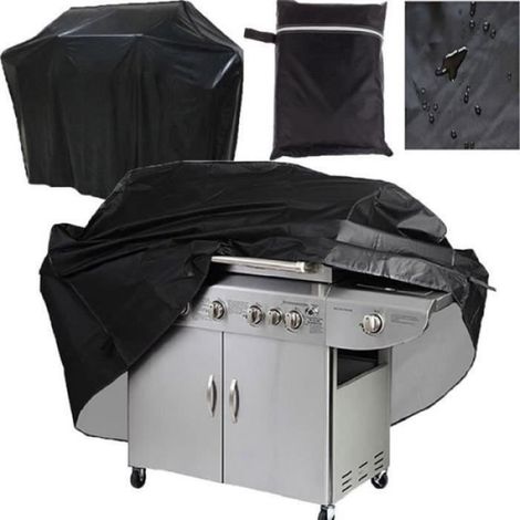 145x61x117cm Noir Bbq étanche couverture pluie extérieur Barbecue Grill Protecteur pour le gaz au charbon électrique Barbecue Grill (1/3)