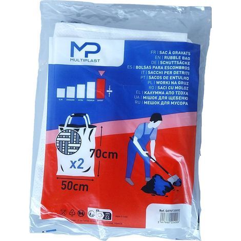 MULTIPLAST Rubble Bag Multiplast H.50 x W.40 cm 80L White