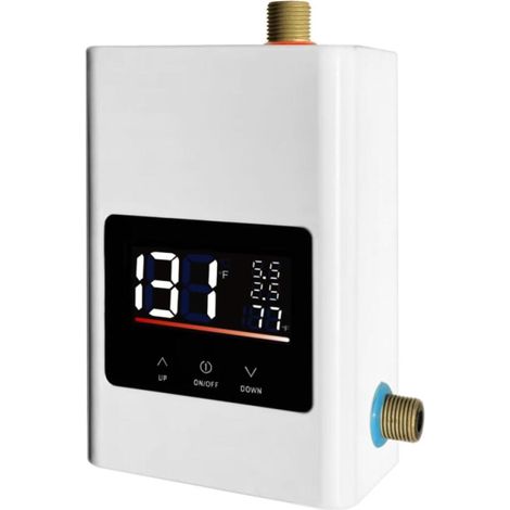 Chauffeeau électrique sans réservoir 220V, 4000W, chauffeeau instantané sous évier, conversion entre Fahrenheit et Celsius, télécommande