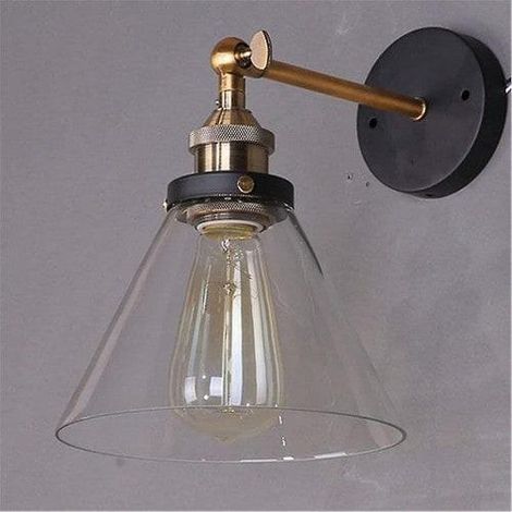 Applique murale industrielle vintage en DIY pour cuisine et salle à manger ampoule non incluse E27 verre (1/3)