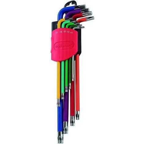 Juego de Llaves Torx de Colores XL 9 Piezas T10-T50 DOGHER