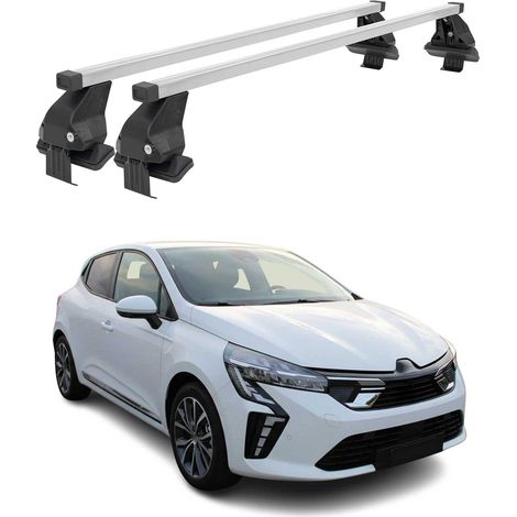 OMAC Dachträger Querträger Stahl für Mitsubishi Colt VII Schrägheck 2023-2026 – Abschließbar – City-Crash-getestet – DIN 75302:2019 – ISO/PAS 11154:2006 – Max. 50 kg Silber (1/5)