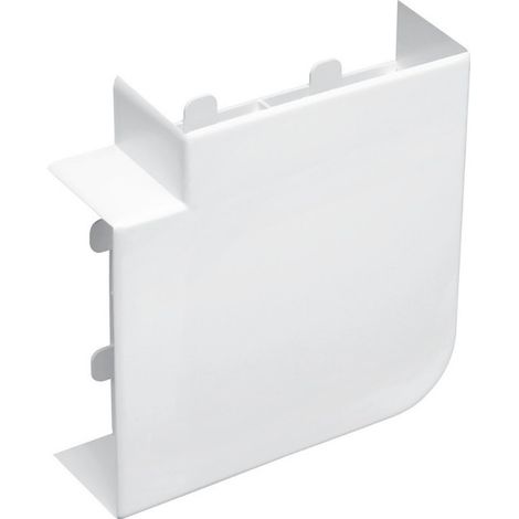 Angle plat pour goulotte d'installation Logix 45, Logix Universel et PCABS ZH 130x50mm blanc Artic (48009)