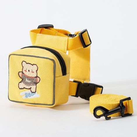 Sac à dos résistant pour chien, idéal pour transporter du matériel, gilet de voyage, camping et randonnée, motif ours mignon taille M (1/2)
