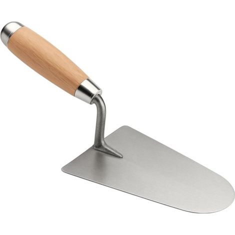 Cazzuola Punta Tonda Rotonda 18cm Manico in Legno Per Muratore Intonaco 374908