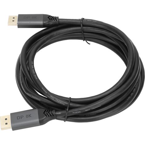 Câble DP Mâle à Mâle 8K 3M Compatibilité Universelle pour Moniteurs et PC (1/5)