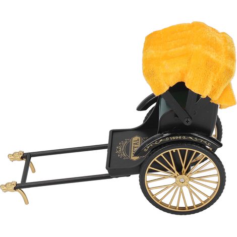 Dekorativer Vintage-Kinderwagen, Retro-Modell, detailreiche Verarbeitung, Ally-Kollektion, Dunkelgrün (1/5)