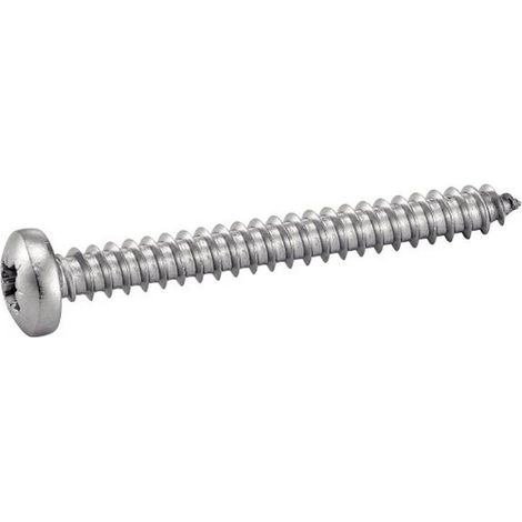 200 Vis à Tôle Tête Cylindrique Large Pozidriv 3.9 x 25 mm - DIN 7981 - Inox A4 - D-Work