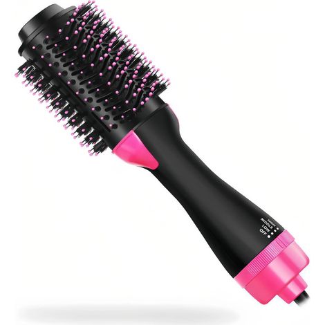 Brosse sèche-cheveux 4 en 1, lissage et bouclage à ions négatifs avec tige en céramique et titane anti-frisottis (1/5)