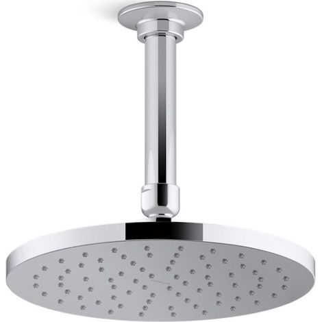 Kohler Katalyst Contemporary Round Overhead Rainhead Shower Head 10â€ Chrome