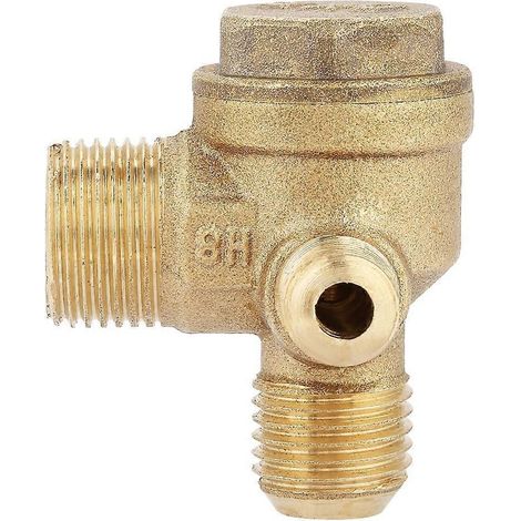 Rückschlagventil aus Messing mit Außengewinde, 90°-Winkel, für Luftkompressoren, Ersatzteile, 20 x 14 x 10 mm