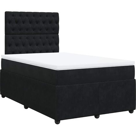 Maison Exclusive - Boxspringbett mit Matratze Schwarz 120x190 cm
