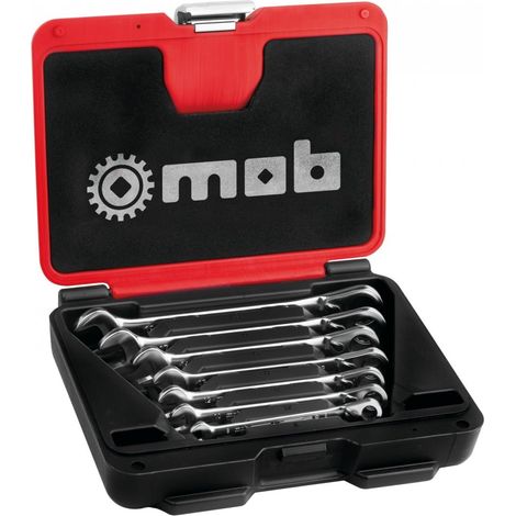 Box coffret de 7 clés mixtes à cliquet, levier lateral - MOB (1/3)